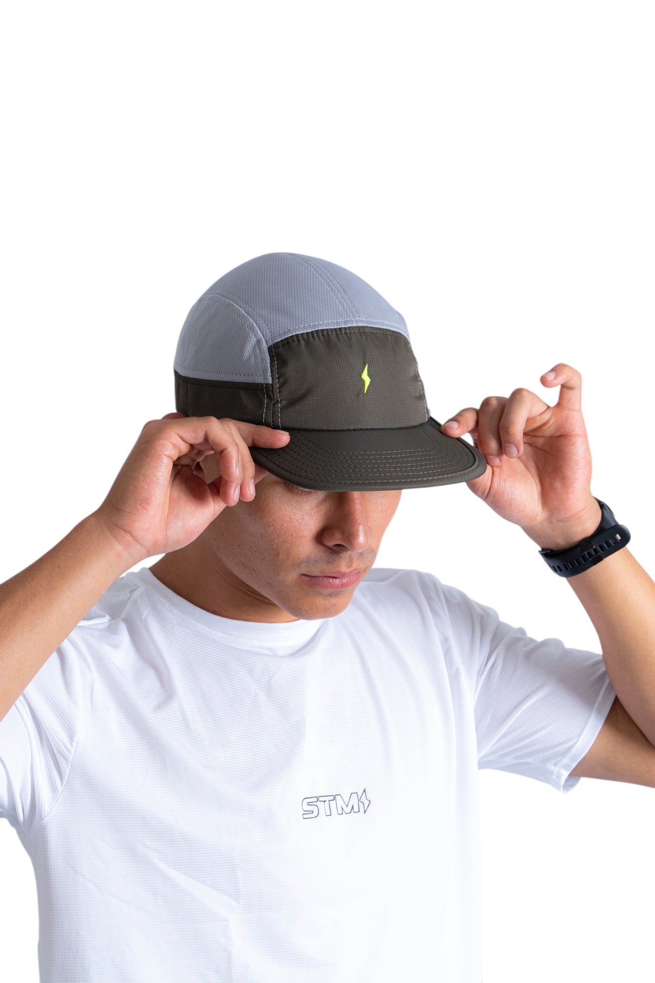 Gorra running Stamina Verde/Gris