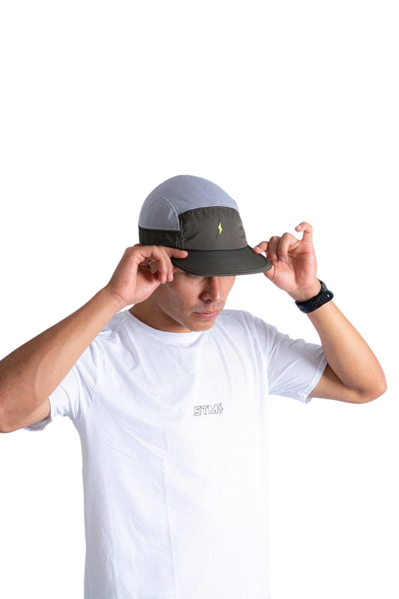 Gorra running Stamina Verde/Gris