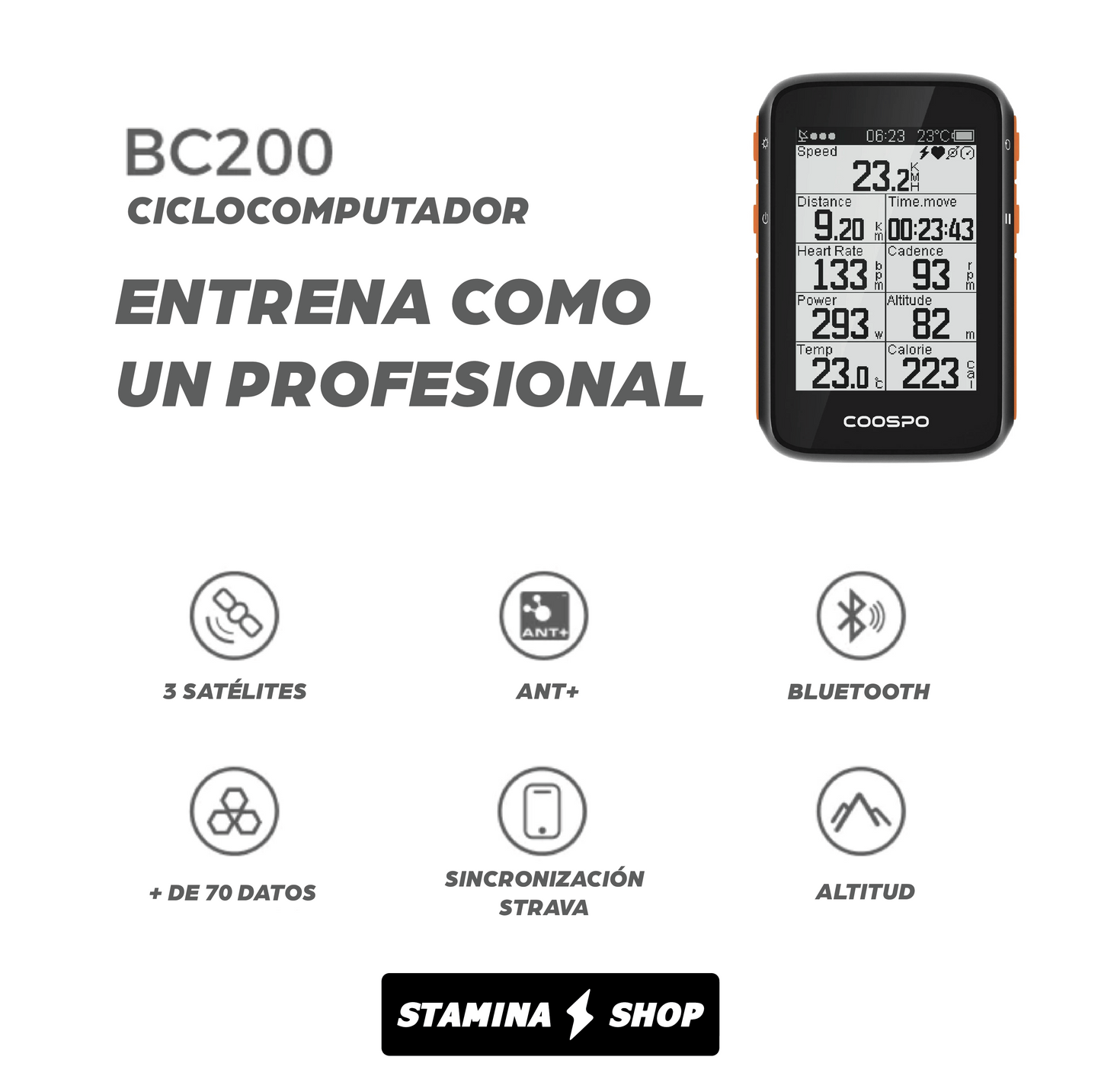 Ciclocomputador Coospo BC200