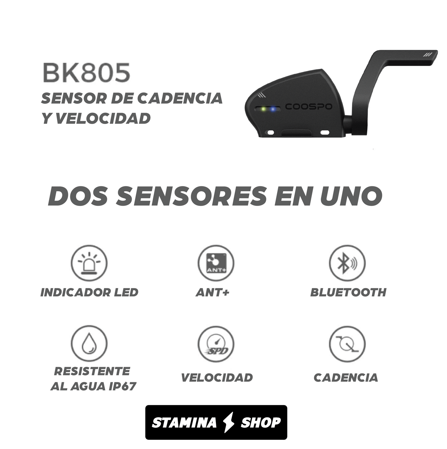 Sensor de cadencia y velocidad COOSPO BK805